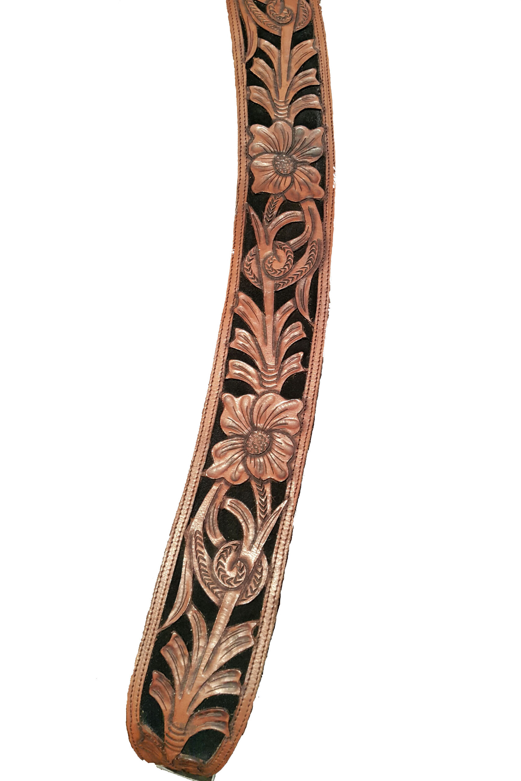 Brown Inlay Hand Tooled Leather Dress Belt [otp Kb Bt3] Western Store Is An